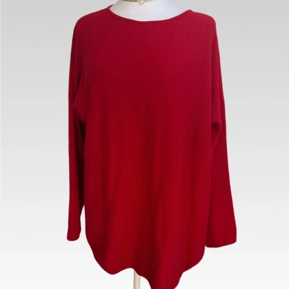 Michael Kors Vibrant Red Knit Sweater size XL